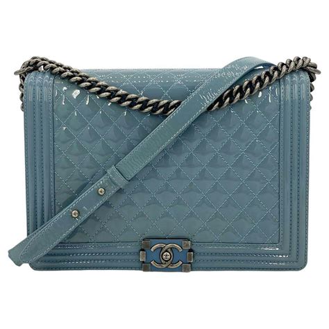 chanel boy blu|baby blue Chanel boy bag.